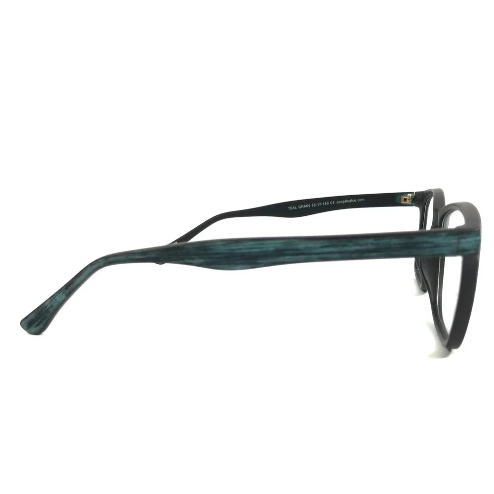 New Globe Eyeglasses Frames L4072-P TEAL GRAIN Rectangle Full Rim 53-17-140